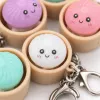 Creative colorful cartoon steamed buns, small steamed buns, key chains, cute pendants, children's gifts, accessories, trendy and fashionable Application Scenario